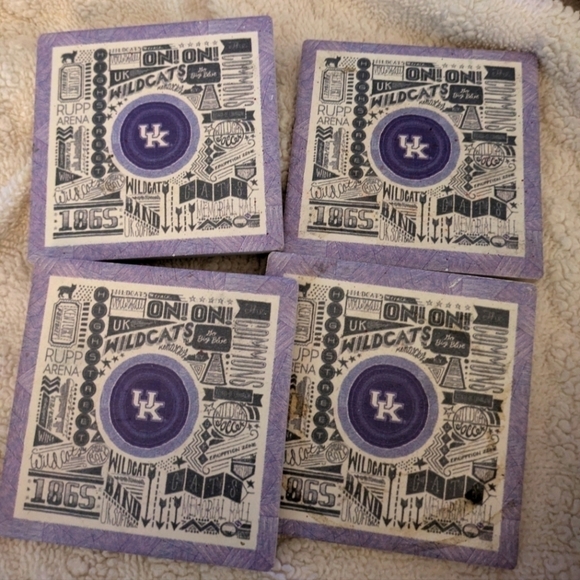 None Other - University Of Kentucky Wildcats NCAA Absorbent Coasters - Set of 4 Coasters